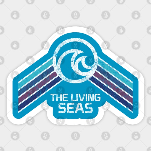 The Living Seas Epcot Center Vintage Retro Style Retrocot Sticker by retrocot